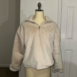 a new day Cream Teddy Half-Zip Jacket